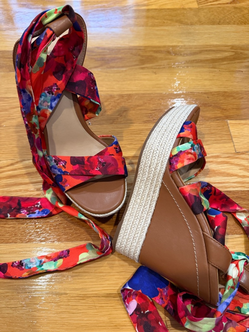 INC Lace Up Platform Wedges